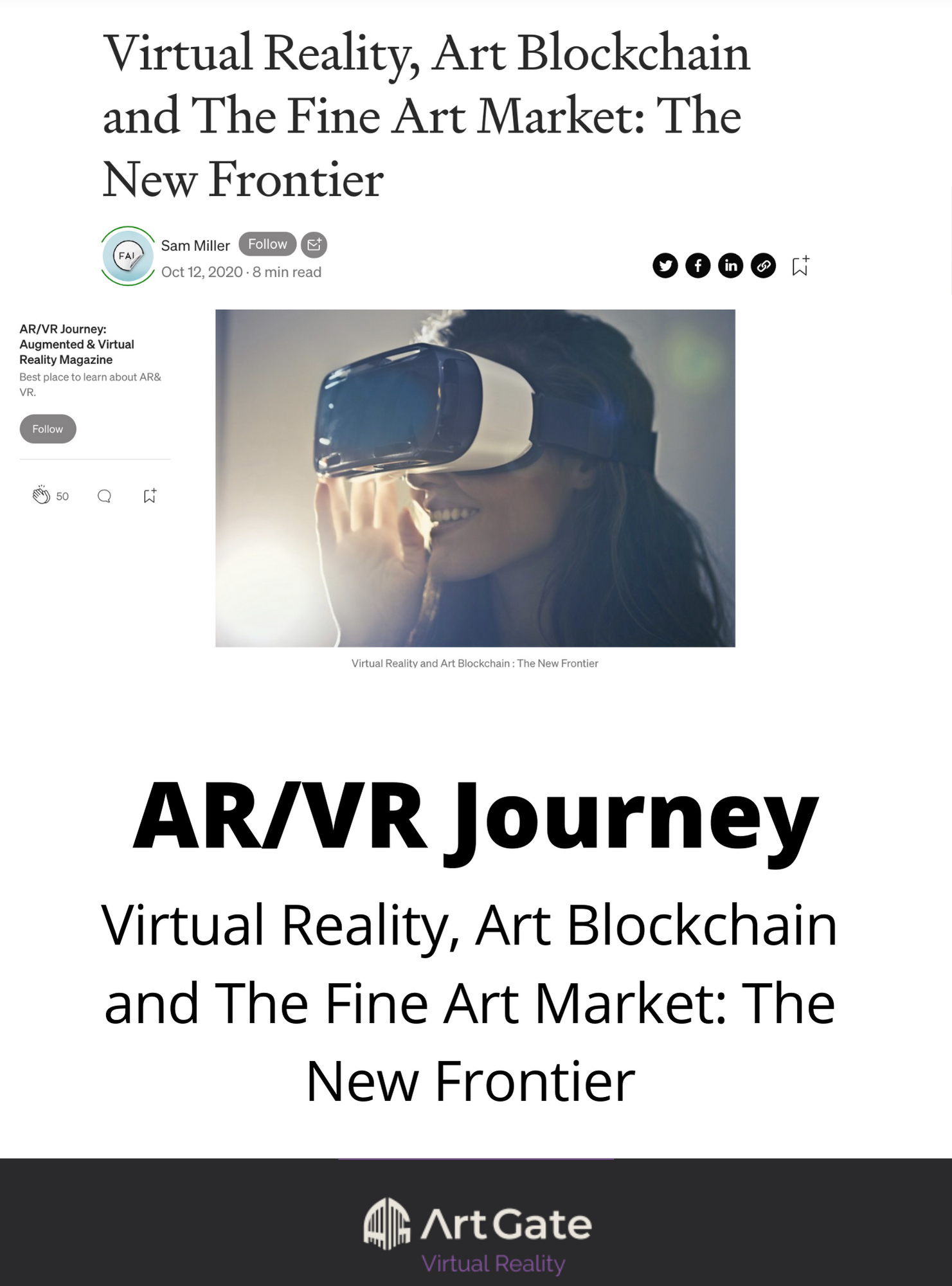 VR journey Art Gate VR