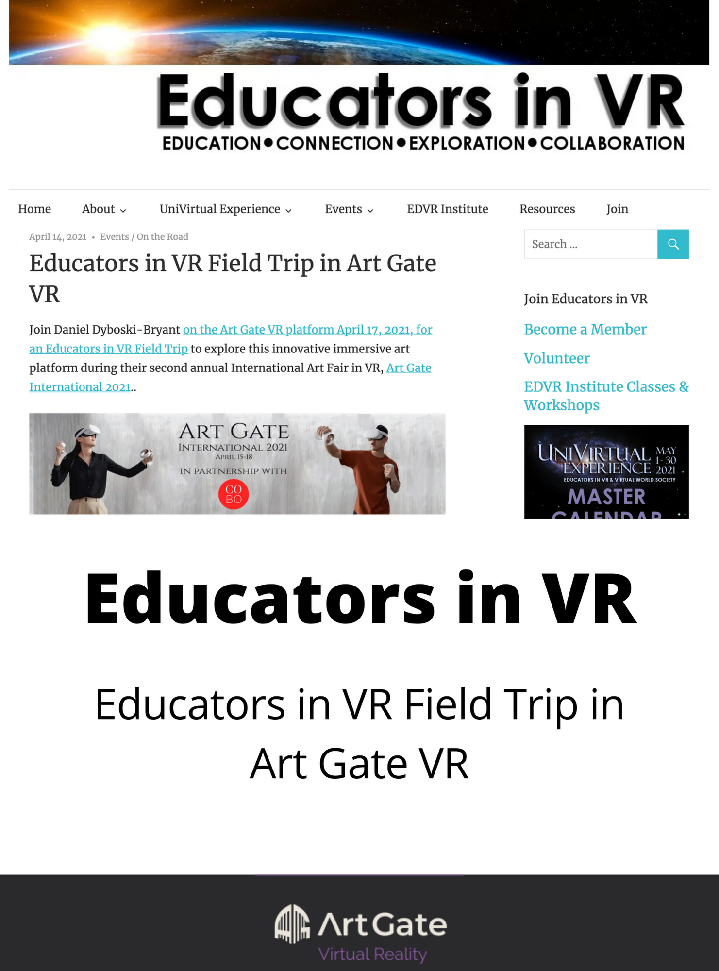 Educators in VR