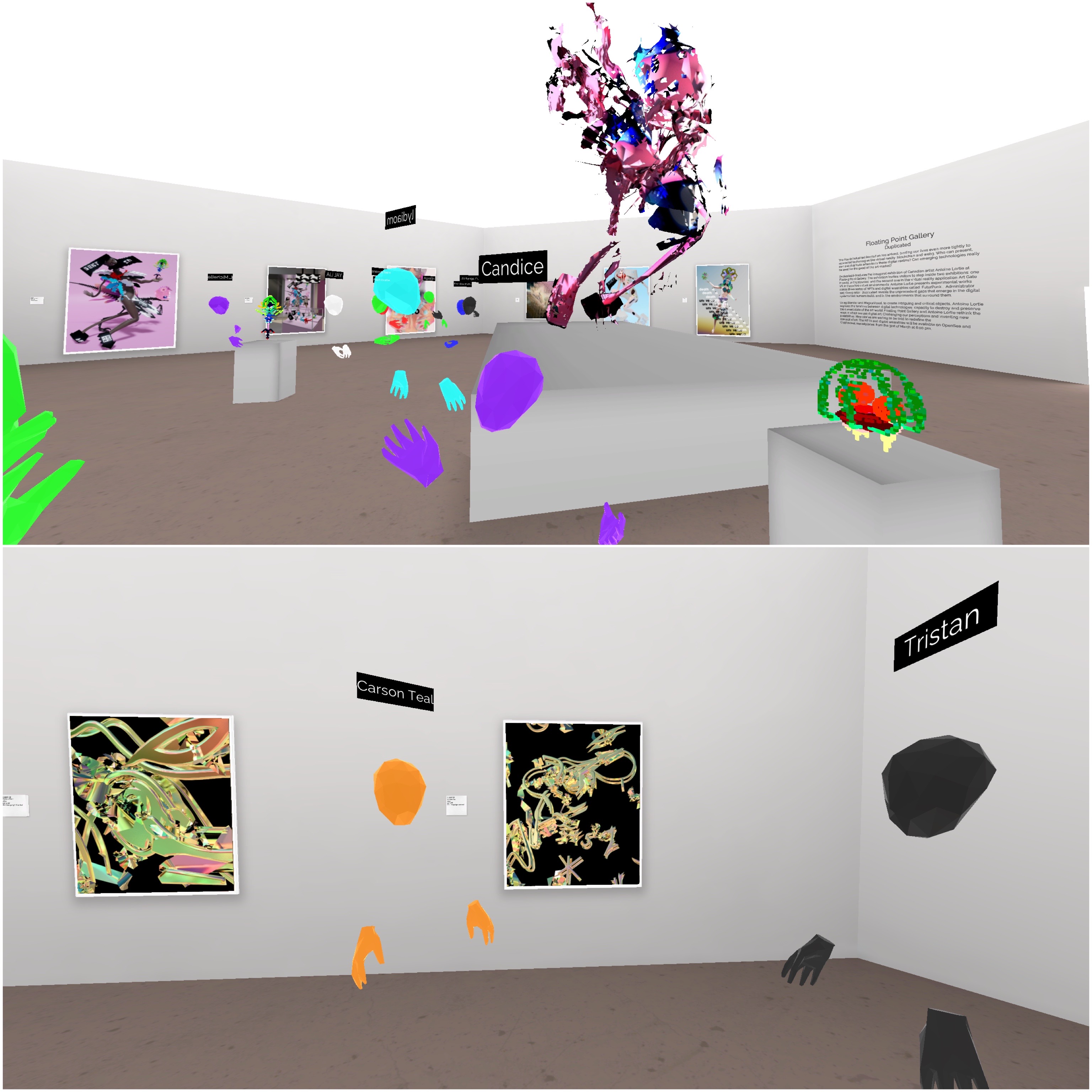 Floating Point Gallery and Sky Fine Foods co-present a multi-exhibition tour featuring new exhibitions of digital art